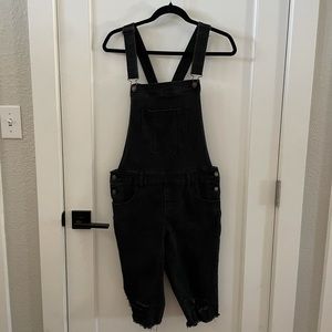 Dressed in Lala Boutique knee length overalls